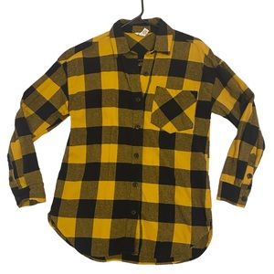 Forever 21 Black & Yellow Plaid flannel